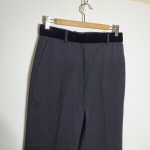 Sandro Black Andy cropped trouser pants w/velvet waist Size 38 Great condition